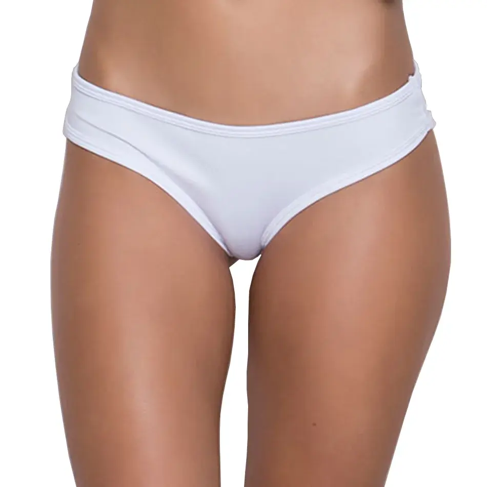 Mid-rise bikini panty in white for dropshipping services in India