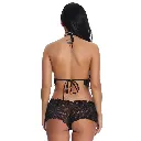Halter Neck Lingerie Set-06033