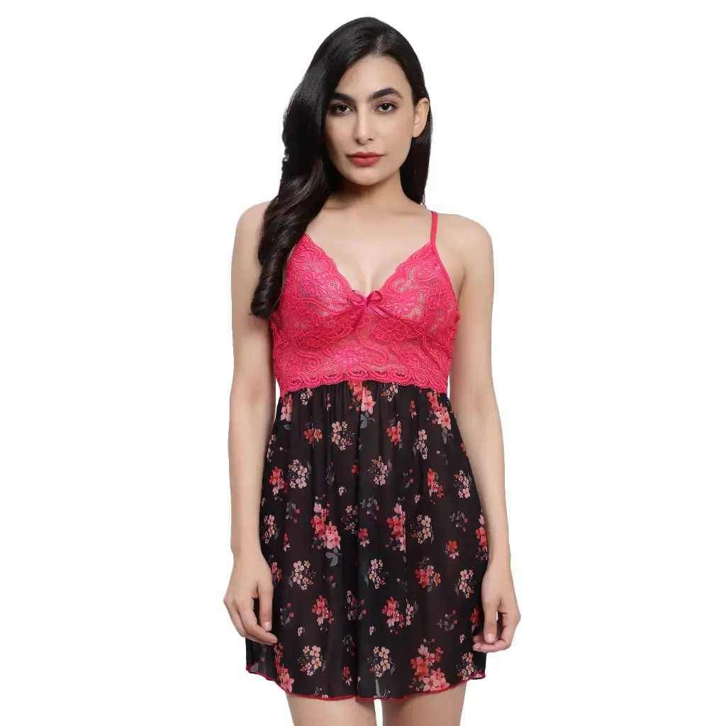  Printed Babydoll Dress BD-17804