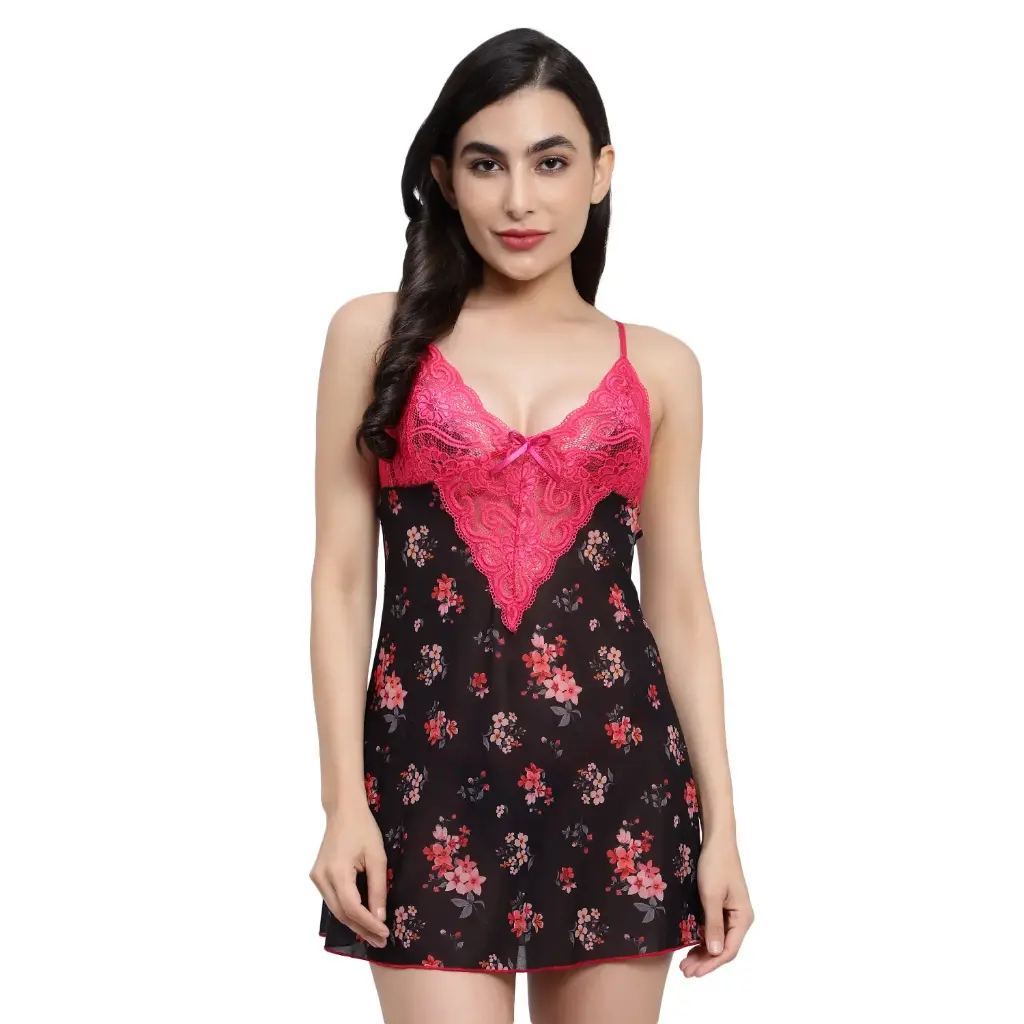  Printed Babydoll Dress BD-17808