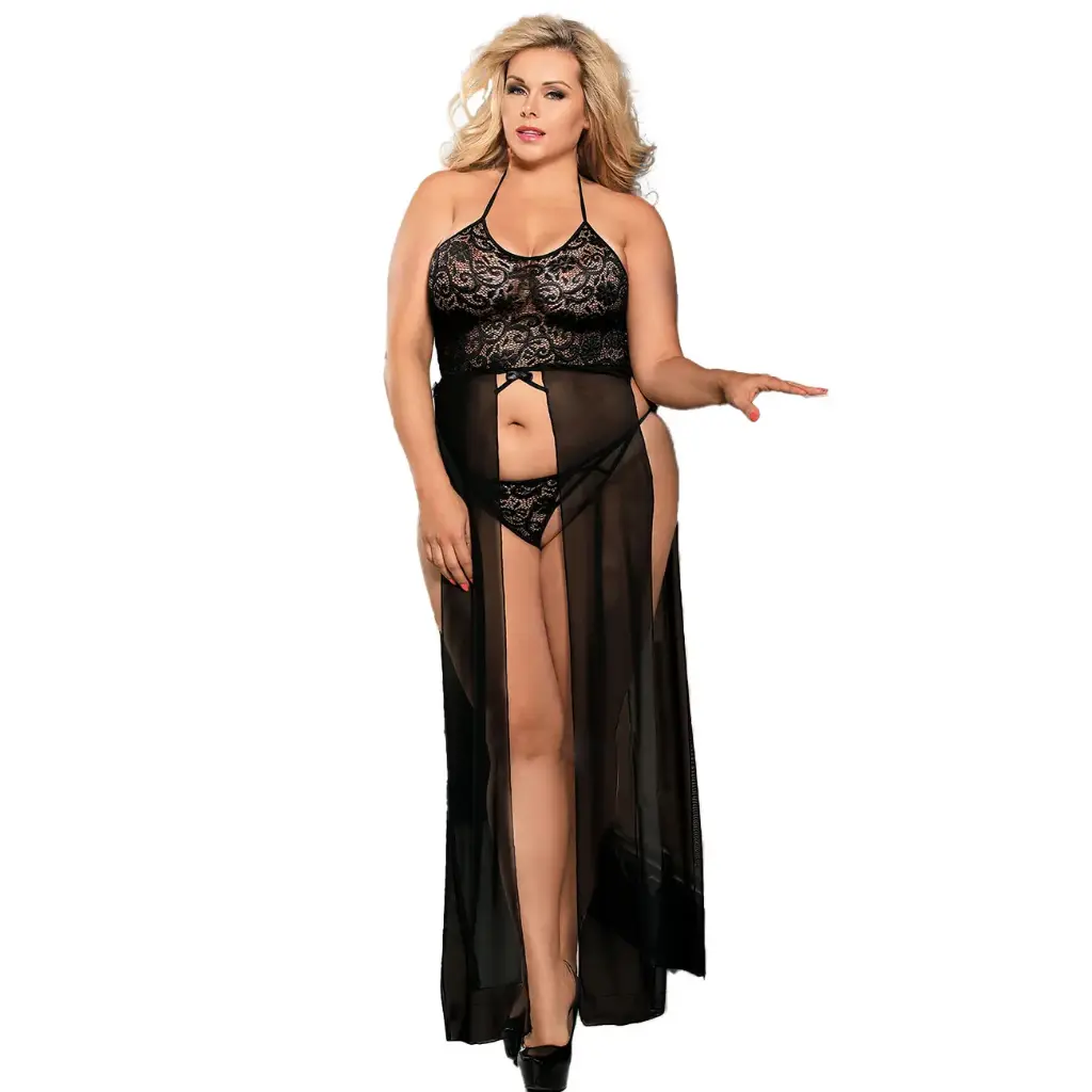 Side Open Nightgown NG-39005