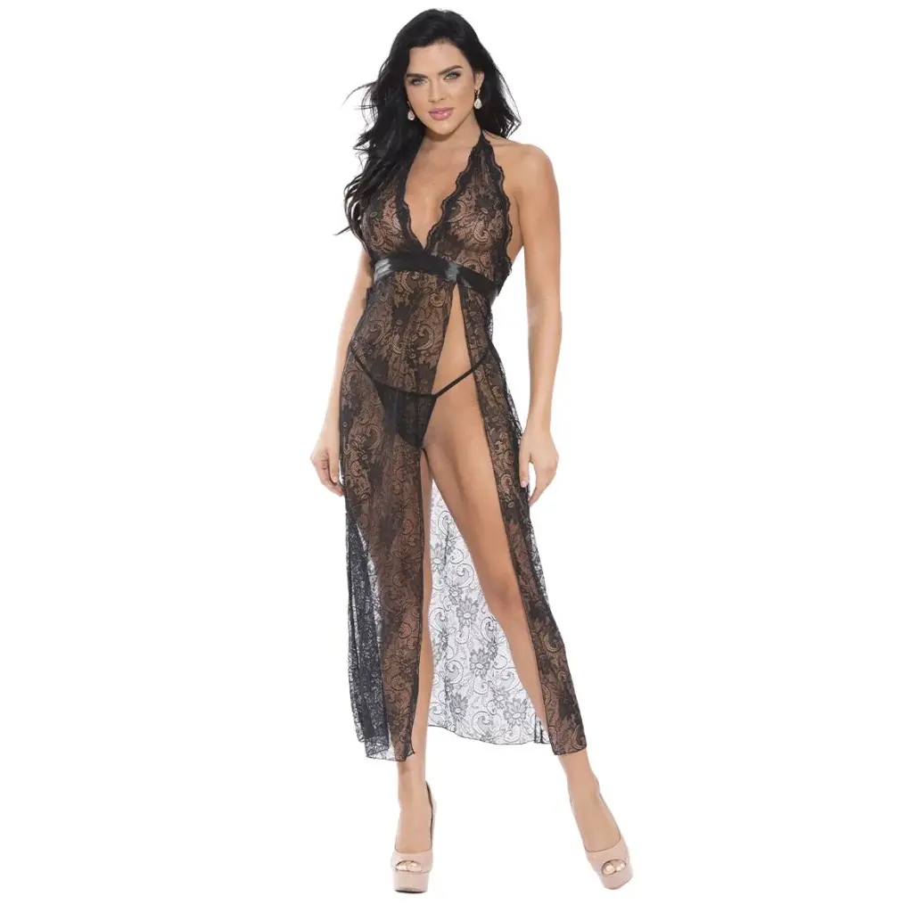Side Open Nightgown NG-30460