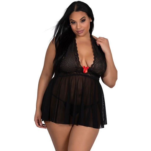 Halter Neck Baby Doll Dress BD-19003