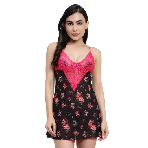  Printed Babydoll Dress BD-17808